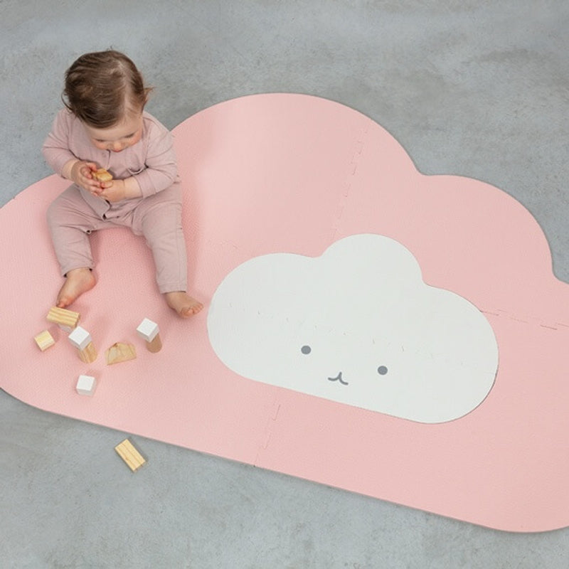 Quut Toys Head In The Clouds Playmat (Small 145 x 90cm) - Blush Pink Quut Toys
