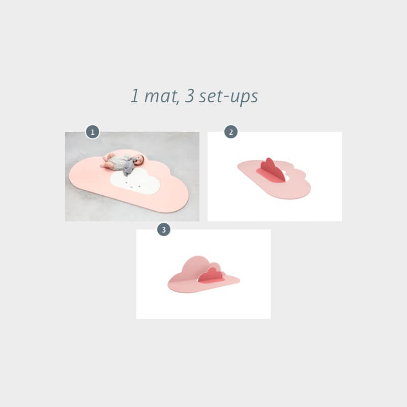 Quut Toys Head In The Clouds Playmat (Small 145 x 90cm) - Blush Pink