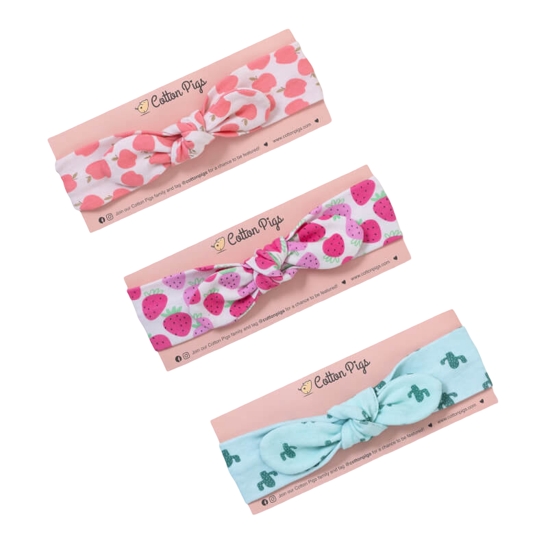 Cotton Pigs Headband Set