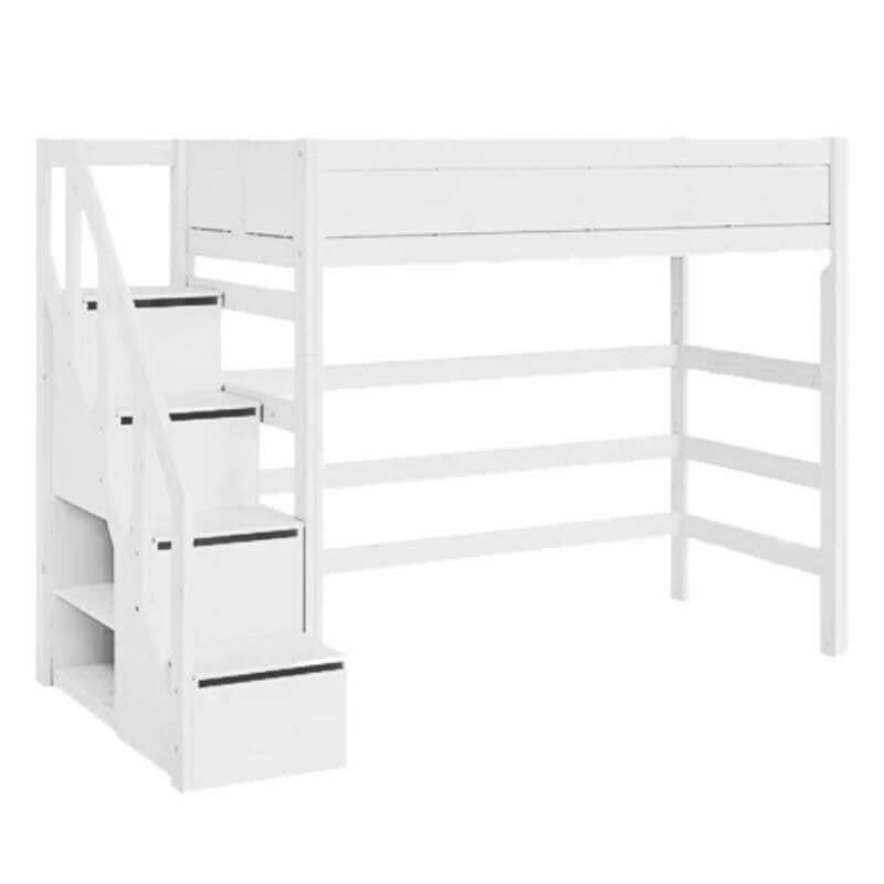LIFETIME Kidsrooms High Bed with Step Ladder 90x200cm