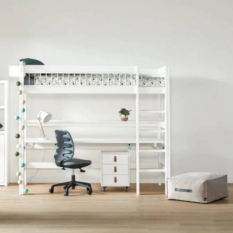LIFETIME Kidsrooms High Bed with Straight Ladder 90x200cm