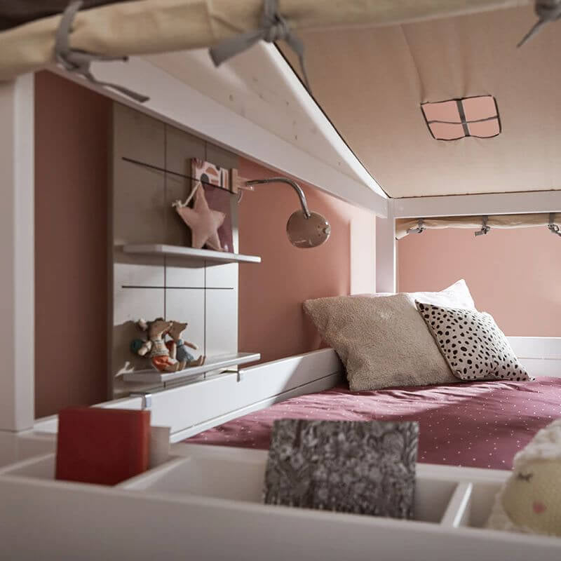 LIFETIME 兒童房小屋床 - 隱藏式床 90x200厘米