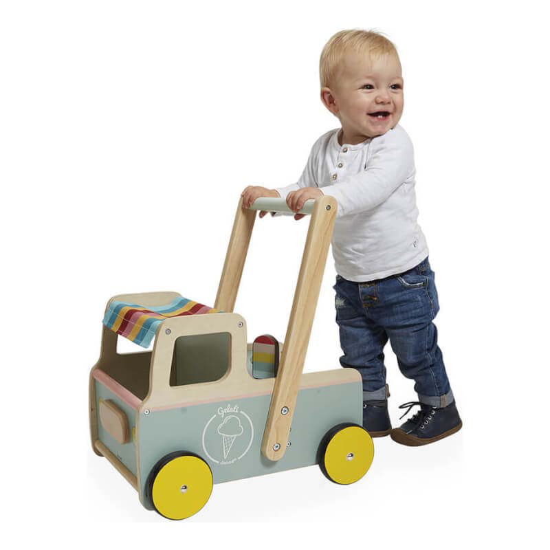 Janod Ice Cream Cart Push-Along Trolley