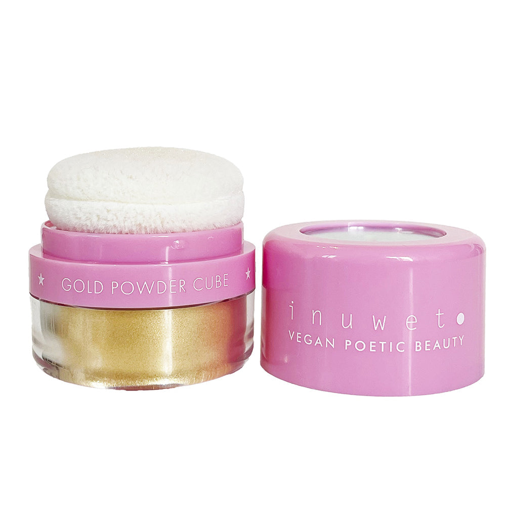 INUWET MAKEUP GOLD POWDER CUBE POUDRE OR