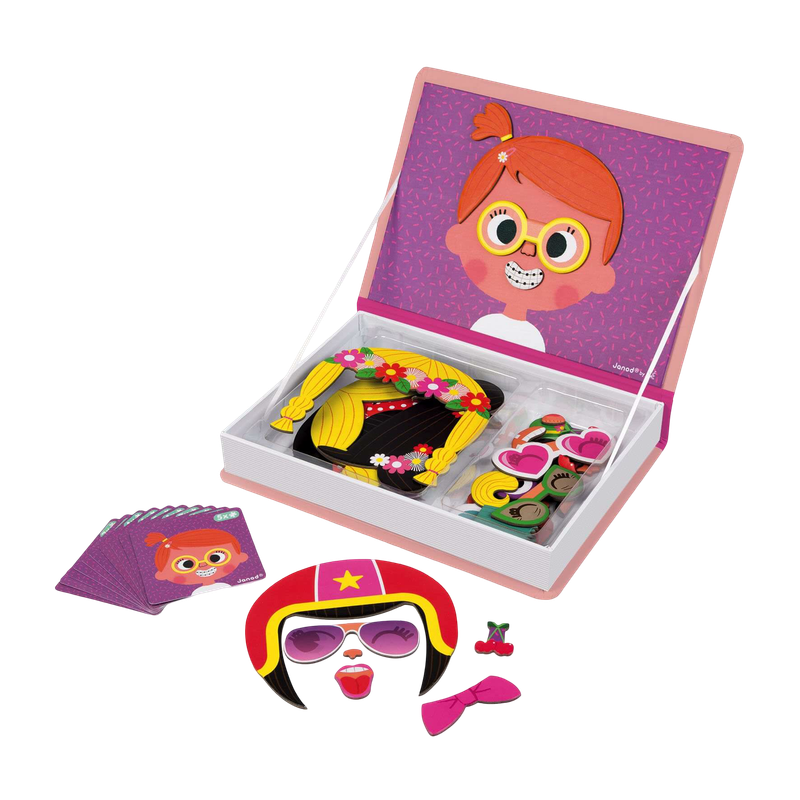 Janod Girl's Crazy Faces Magnetibook