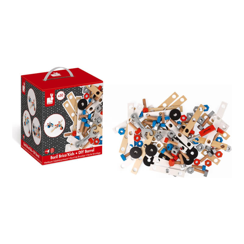 Janod Brico'Kids DIY Barrel - 50 Pieces