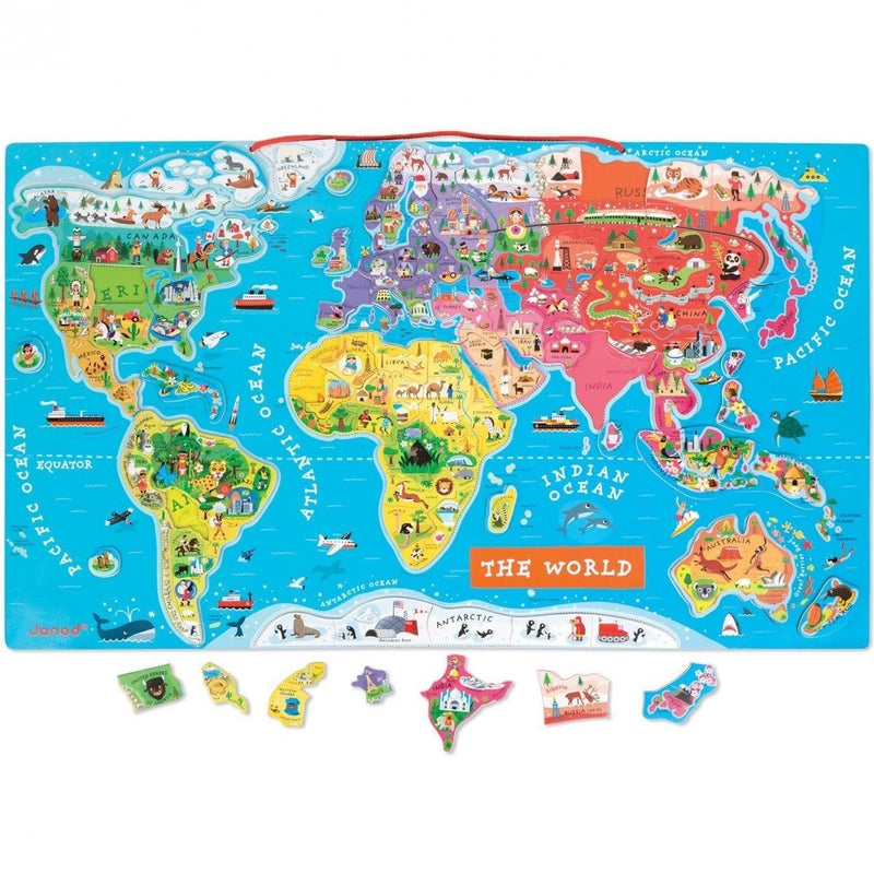 Janod Magnetic World Puzzle English
