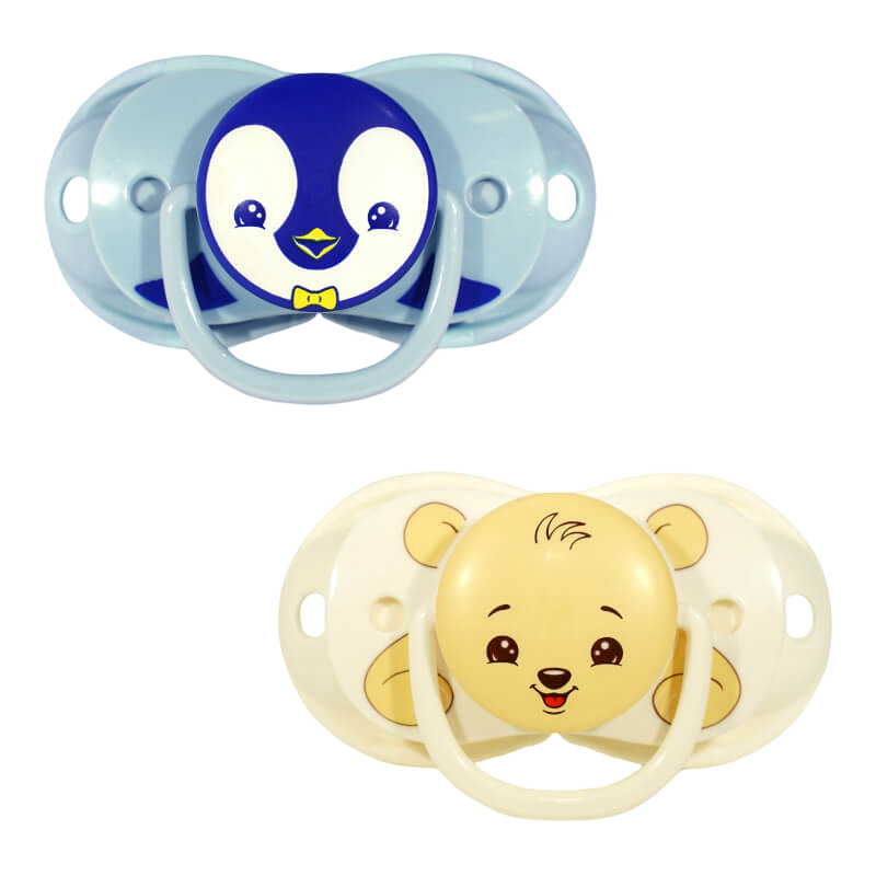 RaZbaby Keep-It-Kleen Pacifier - Penguin & Bear