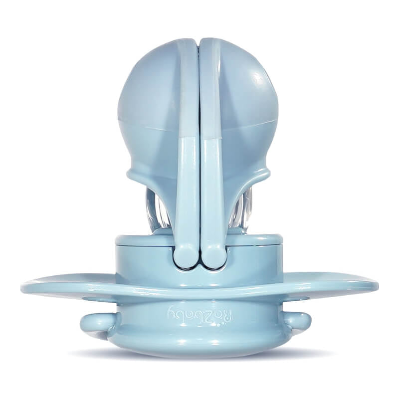 RaZbaby Keep-It-Kleen Pacifier - Blue & Gray