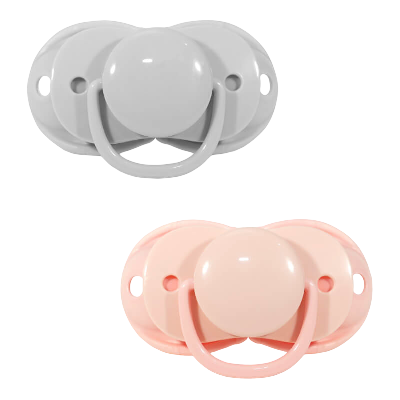 RaZbaby Keep-It-Kleen Pacifier - Pink & Gray