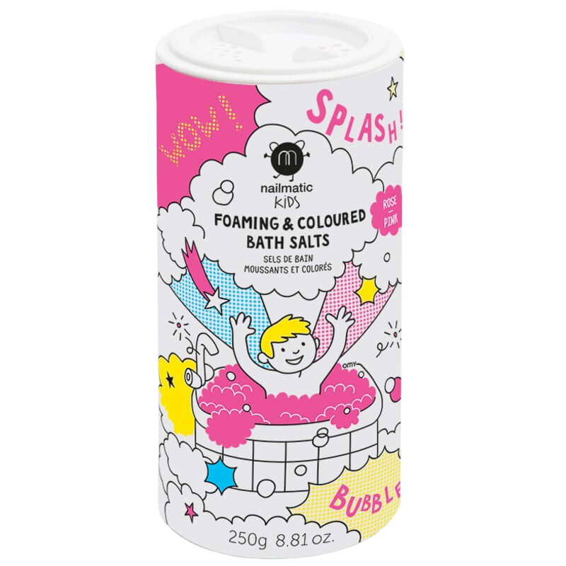 nailmatic Kids Foaming & Coloured Bath Salts - Pink 250g