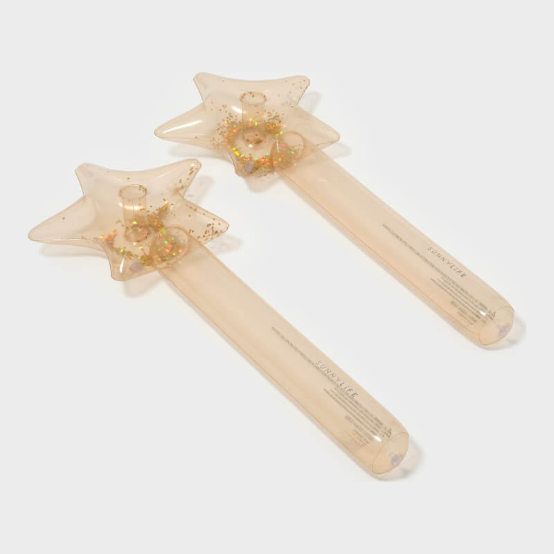 SUNNYLiFE Kids Inflatable Star Wand - Princess Swan Gold (Set of 2)