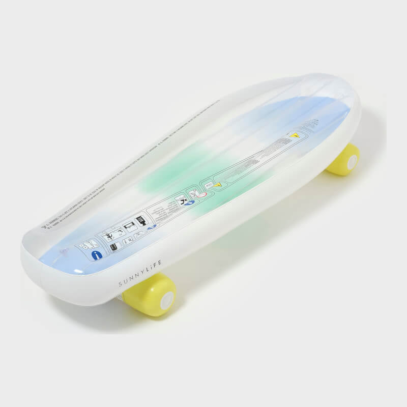 SUNNYLiFE Kids Skateboard Float - The Sea Kids Blue-Lime
