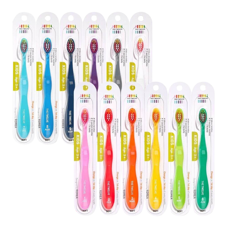 The Twelve Kids Toothbrush 12 colors in 1 VIVID 36+M