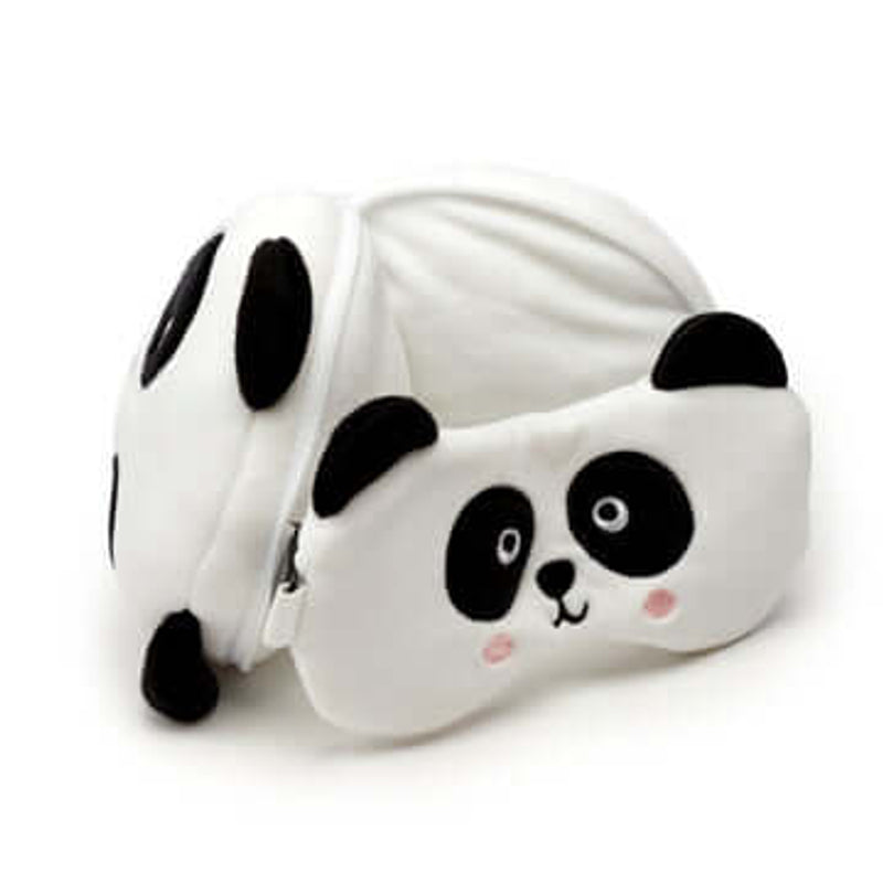 RELAXEAZZZ Kids Travel Pillow & Eye Mask - Panda
