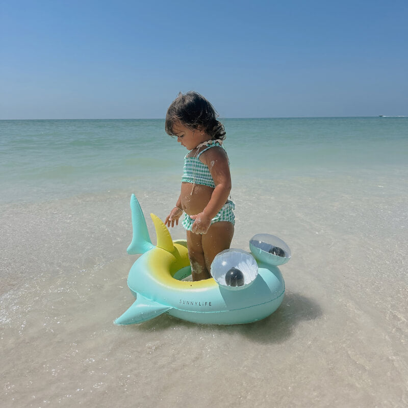 SUNNYLiFE Kids Tube Pool Ring - Salty the Shark Multi