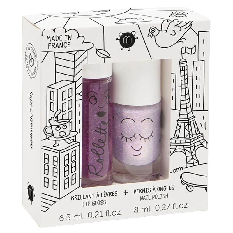 nailmatic Kids Nail Polish + Lip Gloss Set (Box of 2) - Lovely City