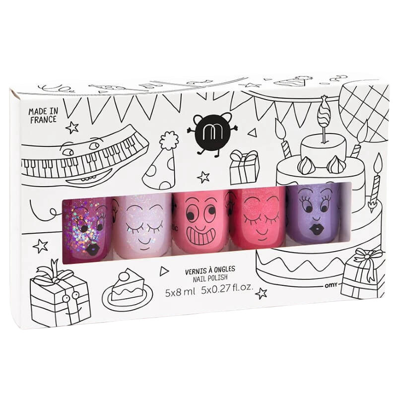 nailmatic Kids Nail Polish Set (Box of 5) - Party