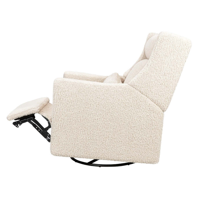 Babyletto Kiwi Plus Power Recliner and Swivel Glider with Power Adjustable Headrest and USB Port - Almond Teddy Loop Babyletto