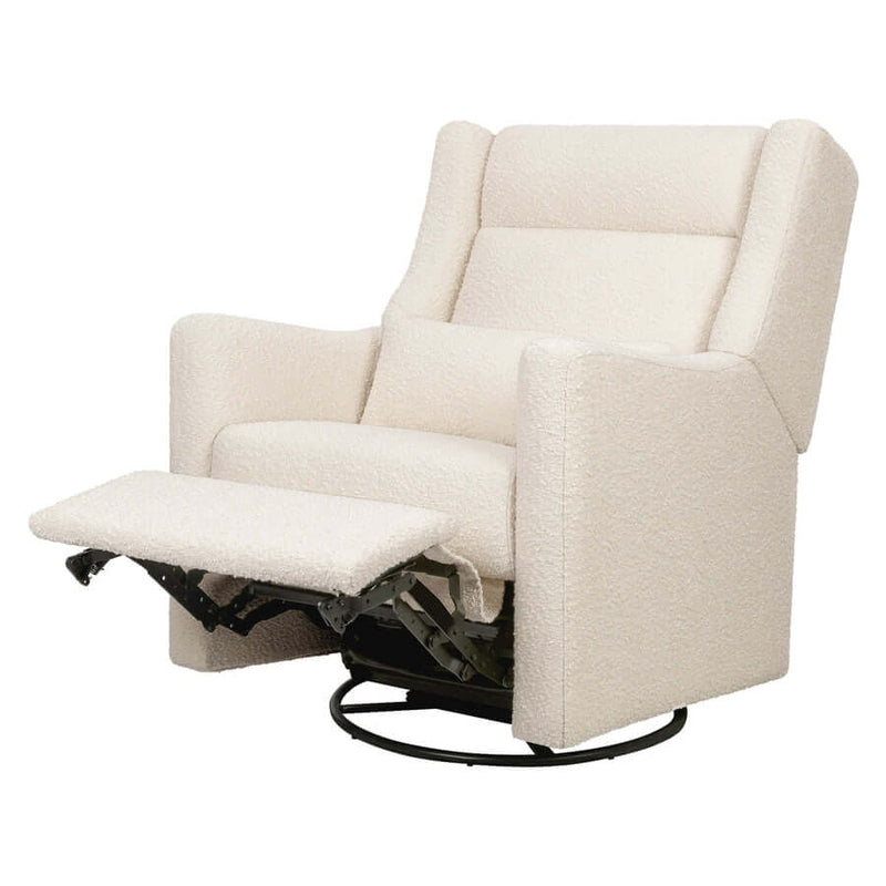 Babyletto Kiwi Plus Power Recliner and Swivel Glider with Power Adjustable Headrest and USB Port - Performance Ivory Boucle