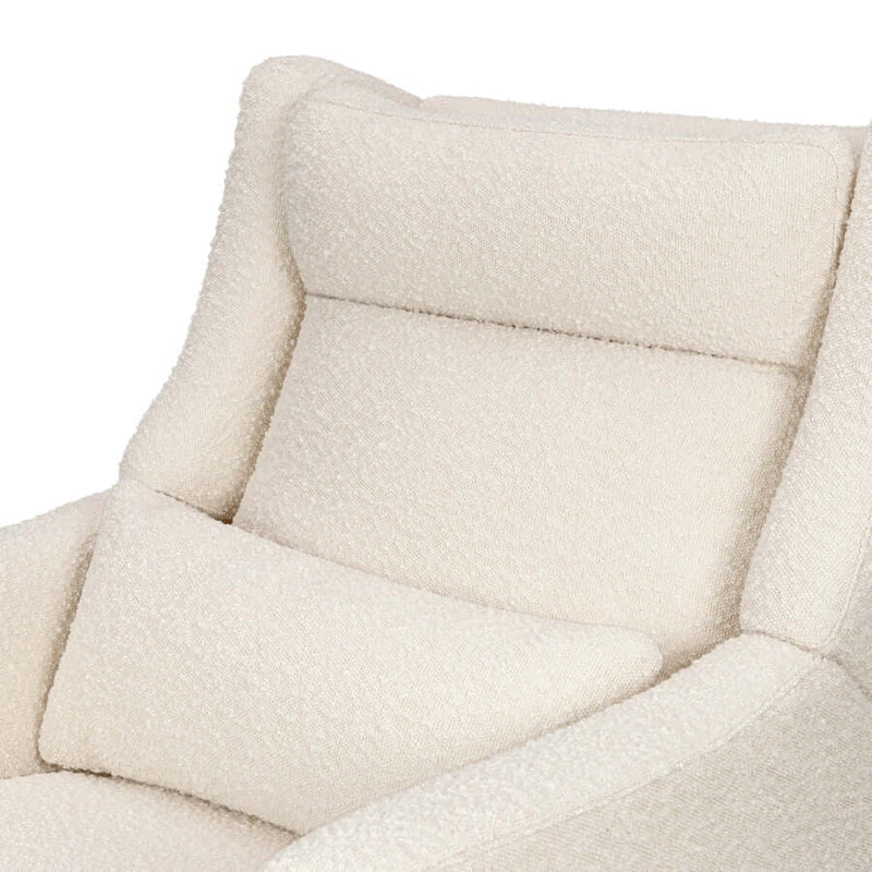 Babyletto Kiwi Plus Power Recliner and Swivel Glider with Power Adjustable Headrest and USB Port - Performance Ivory Boucle