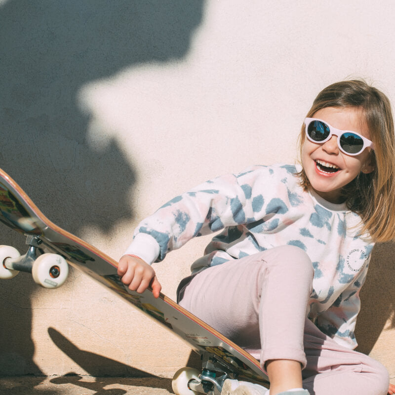 KOOLSUN Boston - Kids Sunglasses - Pale Grey - 3-8 years