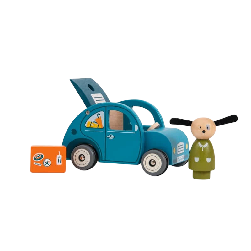 Moulin Roty La Grande Famille Weekend Car with Julius 14x8cm
