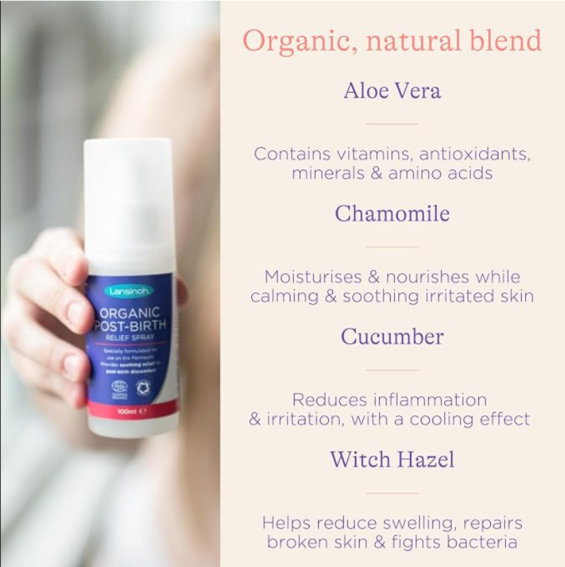 Organic Perineal Spray - 100ml - Cooling Post-Birth Relief