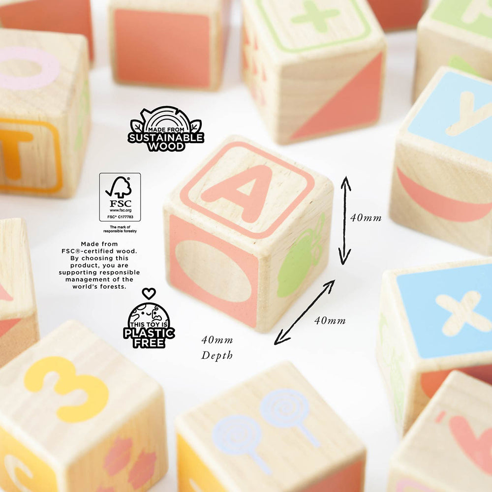 Le Toy Van ABC Learning Blocks - 30 Piece (6) FSC 100%