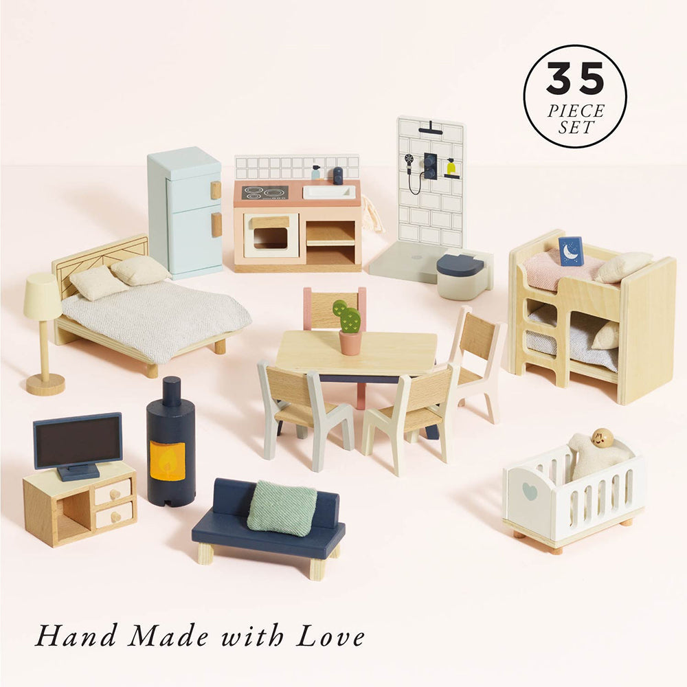 Le Toy Van Complete Dolls house Furniture Set - 35 Piece (6) FSC 100%