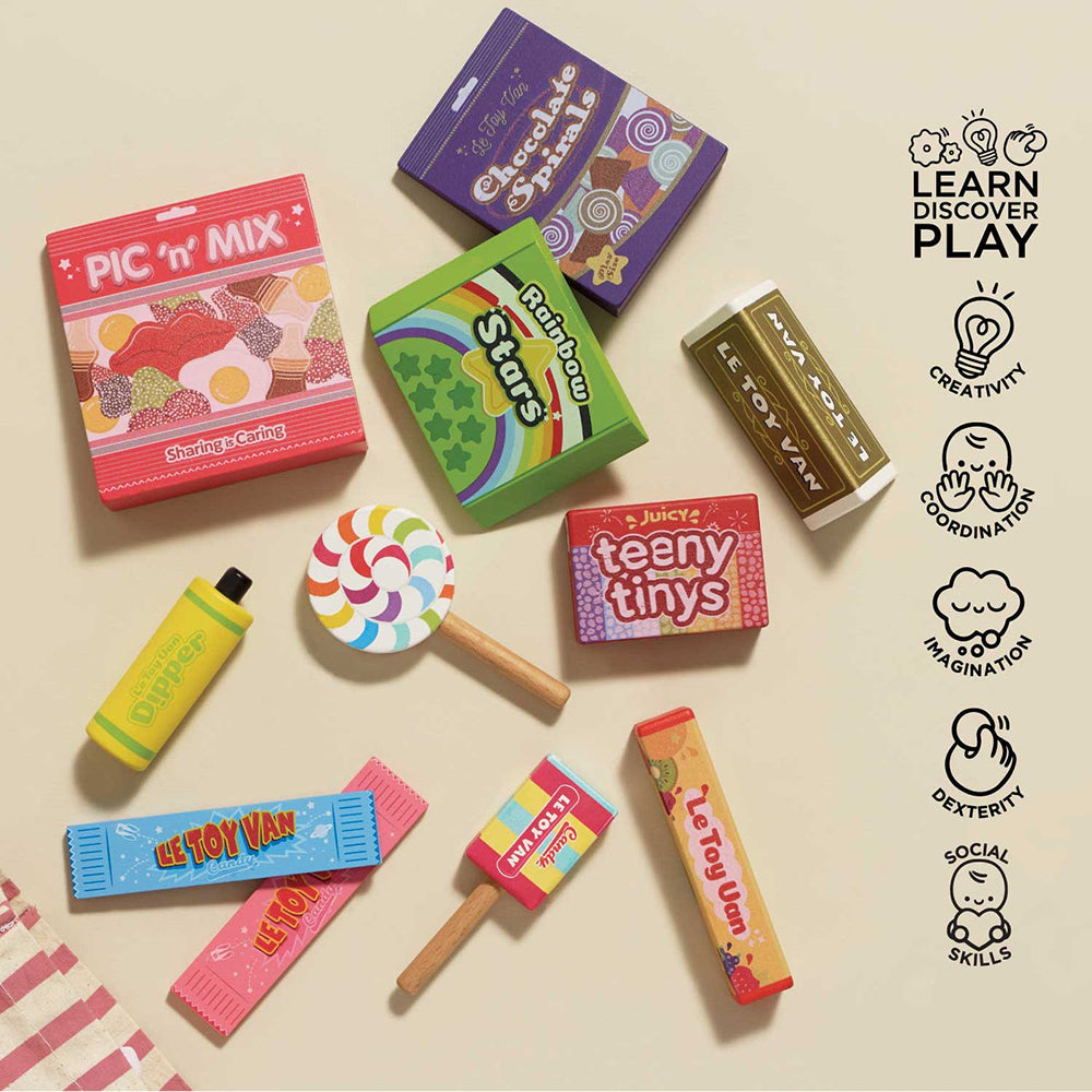 Le Toy Van Retro Sweets and Candy Roleplay Set - 12 Piece (4) FSC 100%