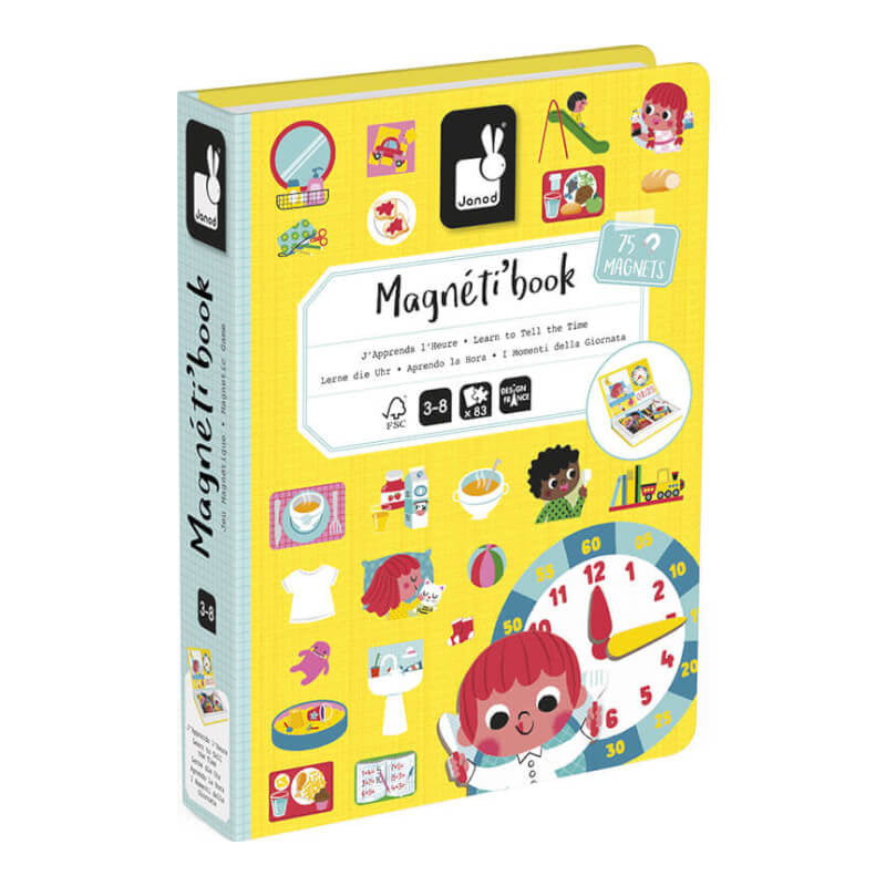 Janod 學習看時間 Magnetibook