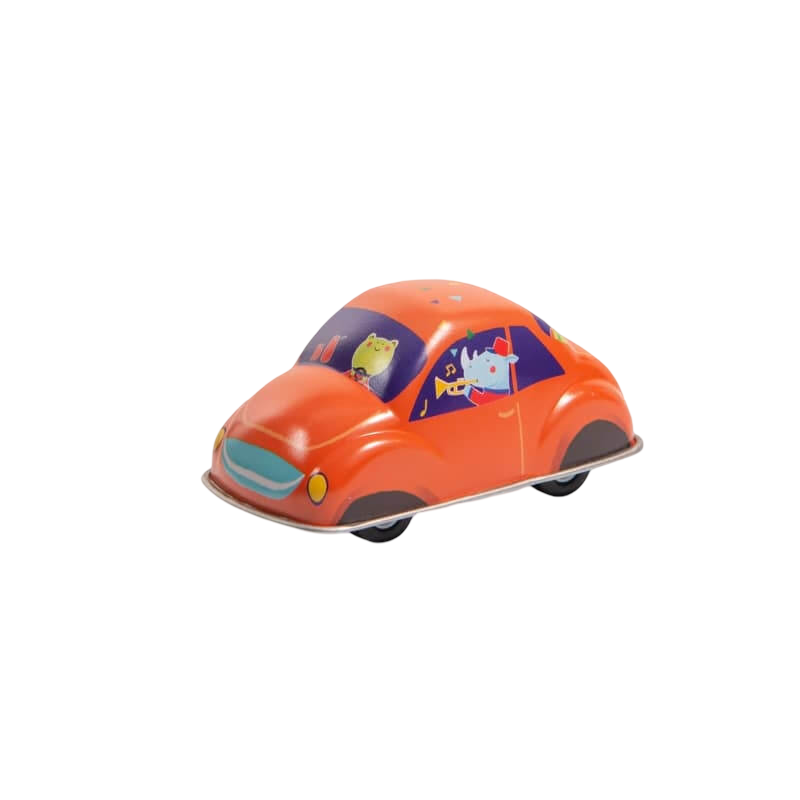 Moulin Roty Les Jouets Metal Friction Car - Orange 4.5x4cm