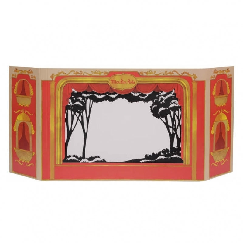 Moulin Roty Les Ombres Du Soir Cardboard Theatre with Shadow Puppets 48x35.5cm