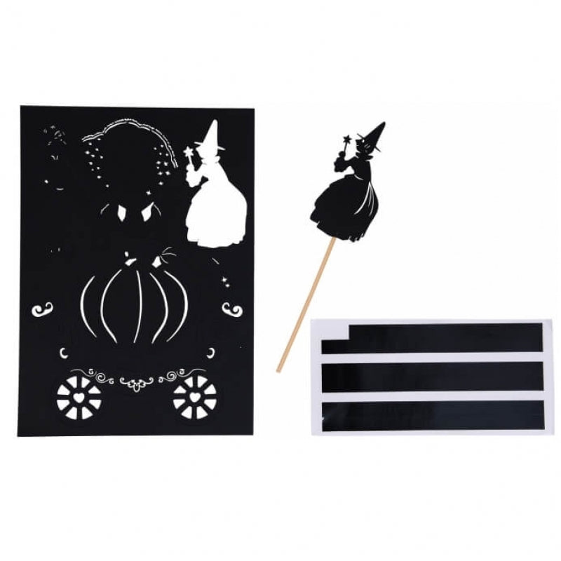 Moulin Roty Les Ombres Du Soir Cardboard Theatre with Shadow Puppets 48x35.5cm