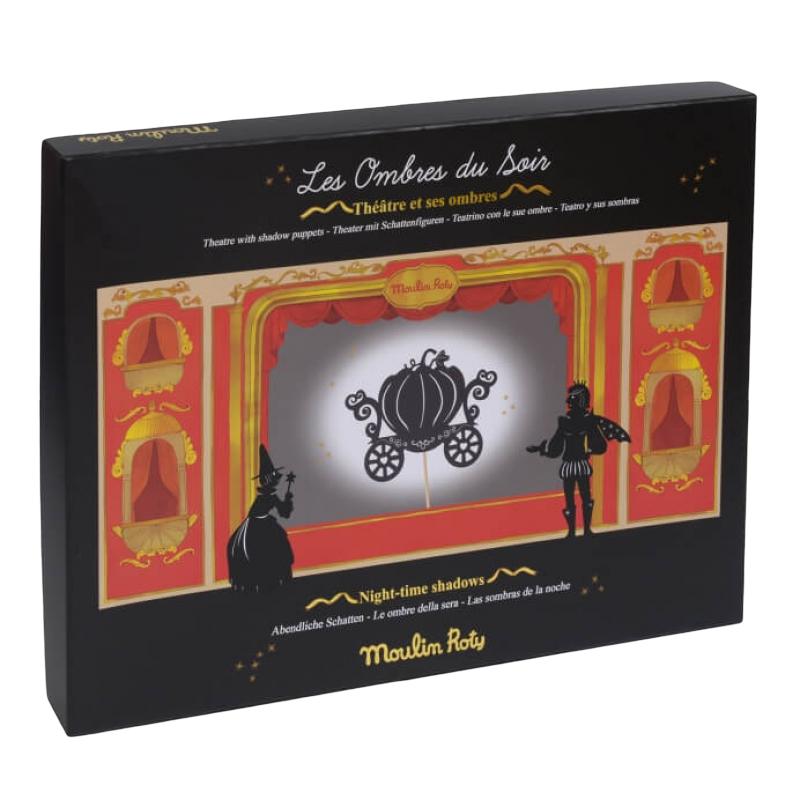 Moulin Roty Les Ombres Du Soir Cardboard Theatre with Shadow Puppets 48x35.5cm