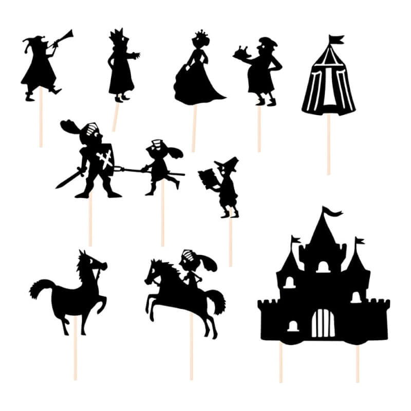 Moulin Roty Les Ombres Du Soir Knights Shadow Puppets 24x16cm