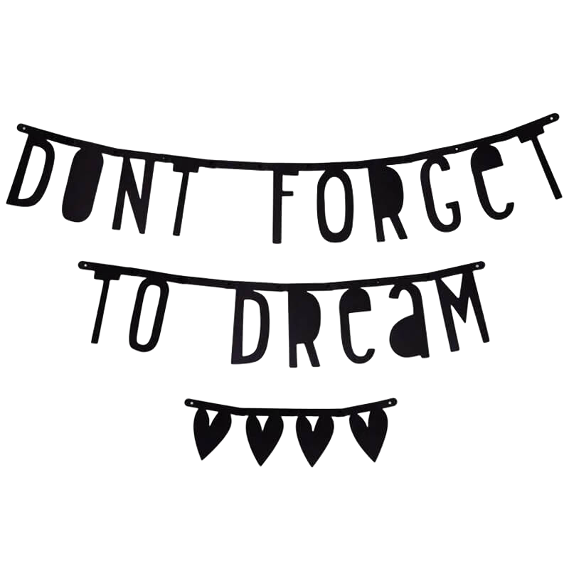 A Little Lovely Company Letter Banner - Black (147 Pcs)