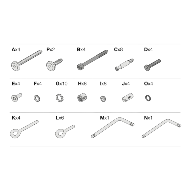 Leander Linea‚Ñ¢ Baby Cot Fitting Pack (Screws & Parts)