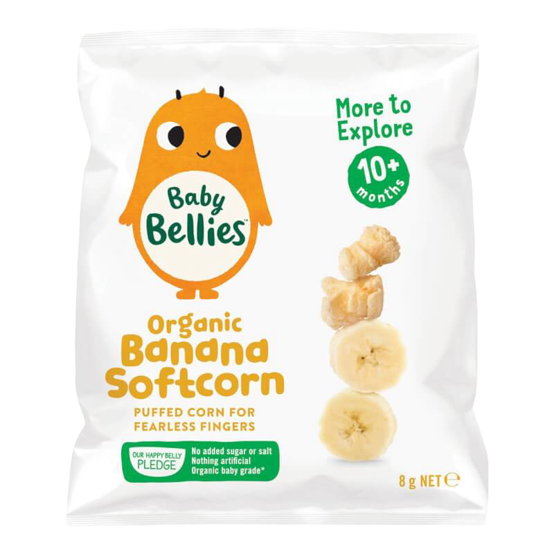 Little Bellies (Baby Bellies) Organic Banana Softcorn 8g (10 mos+)