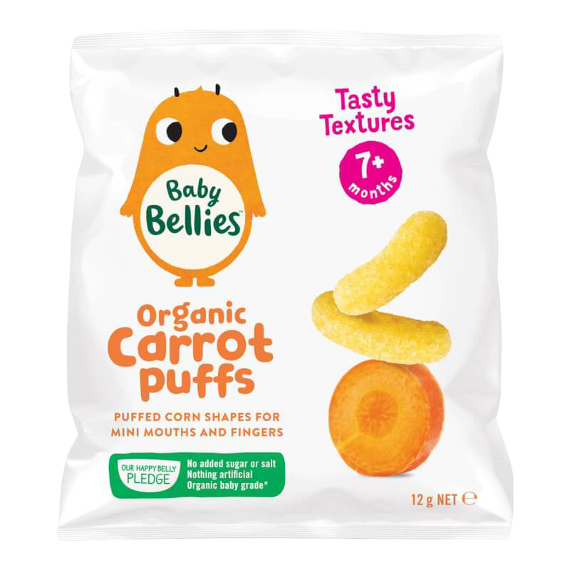 Little Bellies (Baby Bellies) Organic Carrot Puffs 12g (7 mos+)