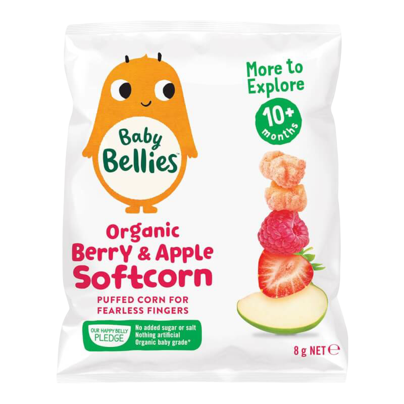 Little Bellies (Baby Bellies) Organic Berry & Apple Softcorn 8g (10 mos+)