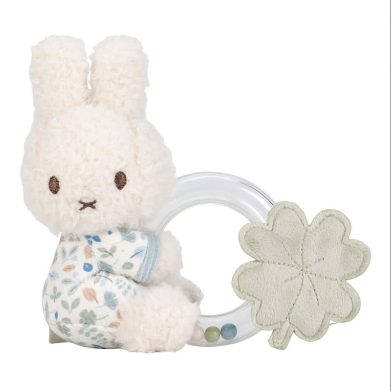 Tiamo Miffy Little Dutch Rattle Ring - Lucky Leaves