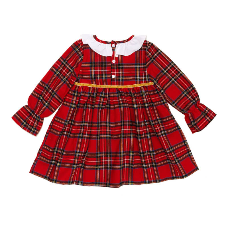 Cotton Pigs Little Girl's Red Tartan Dress