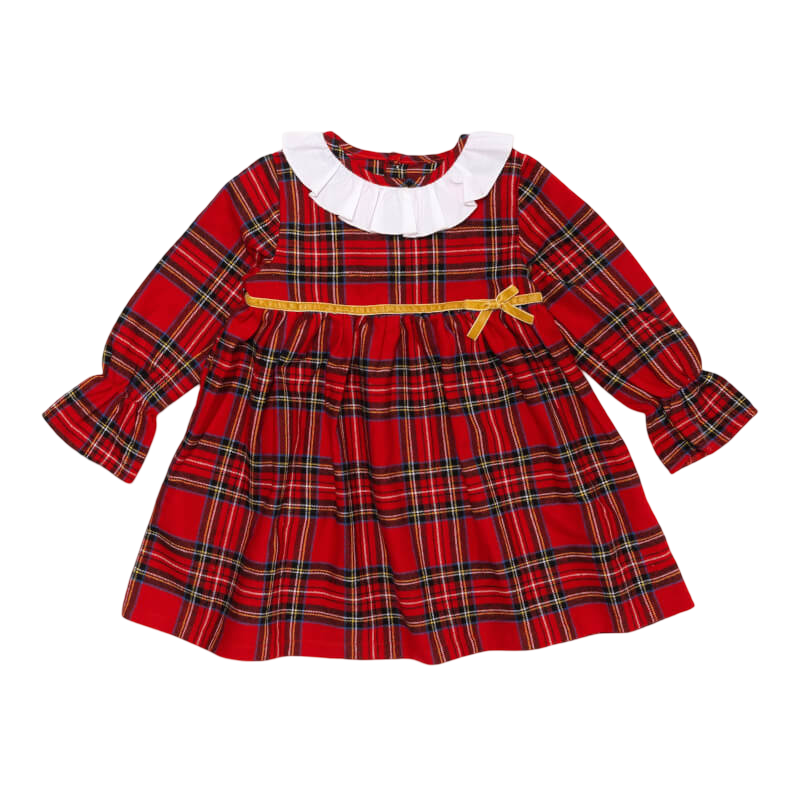 Cotton Pigs Little Girl's Red Tartan Dress