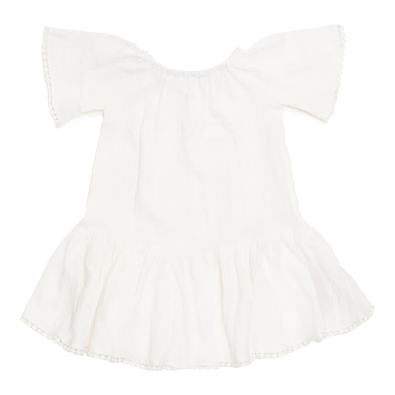 Cotton Pigs Little Girl's Vanilla Muslin Dress