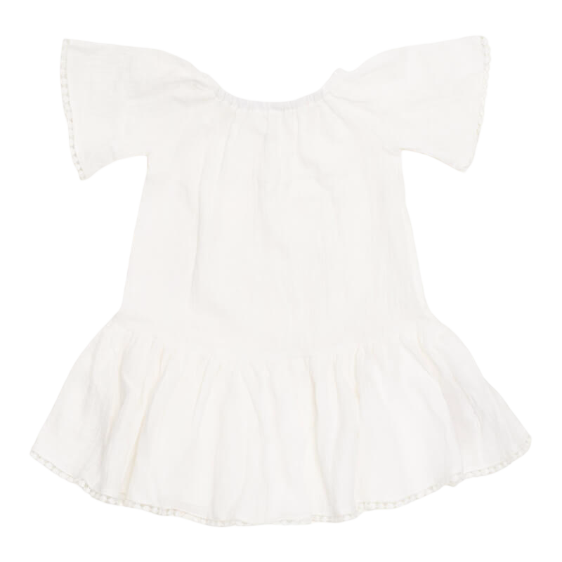 Cotton Pigs Little Girl's Vanilla Muslin Dress
