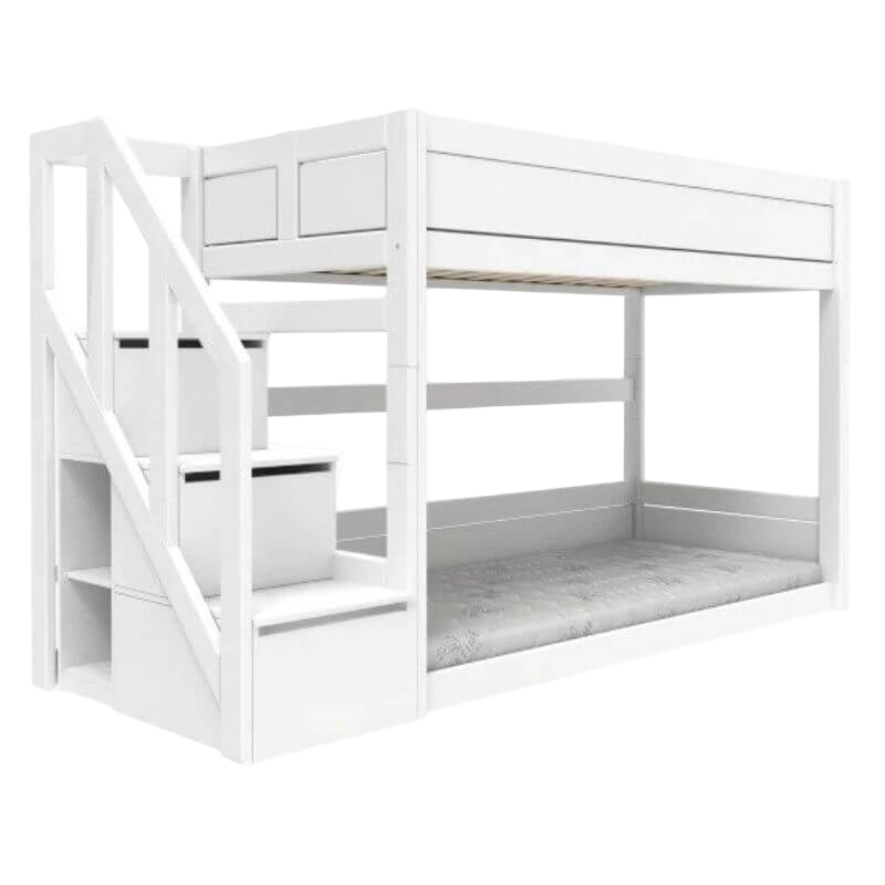 LIFETIME Kidsrooms Low Bunk Bed with Step Ladder 90x200cm