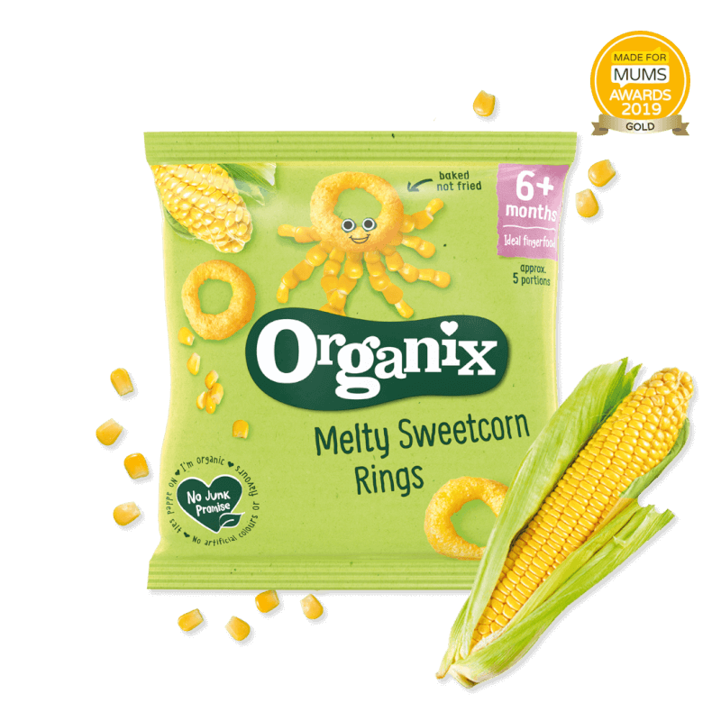 Organix Melty Sweetcorn Rings 20g (6 mos+)