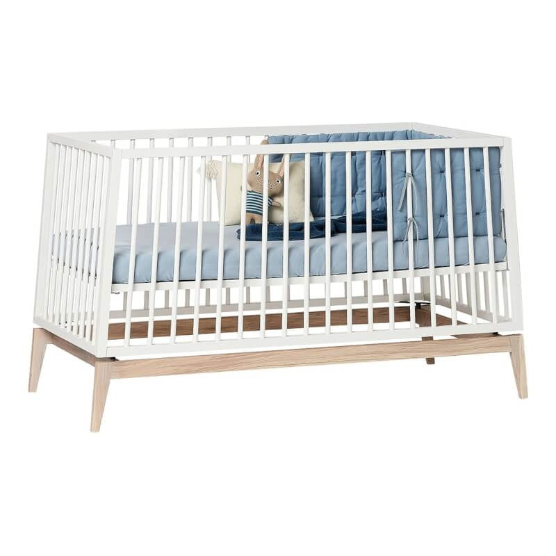 Leander Luna™ Baby Cot 140x70cm - White/Oak